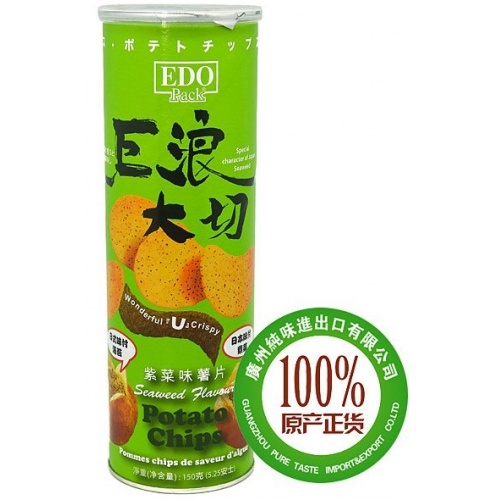 EDO巨浪大切薯片(紫菜味) 150g*...