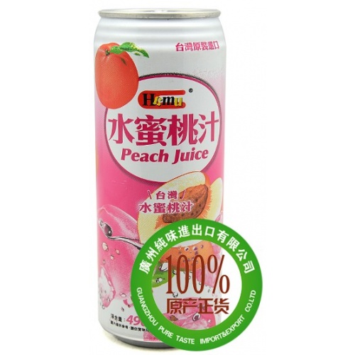 Hamu-水蜜桃汁饮料490ml*24罐...