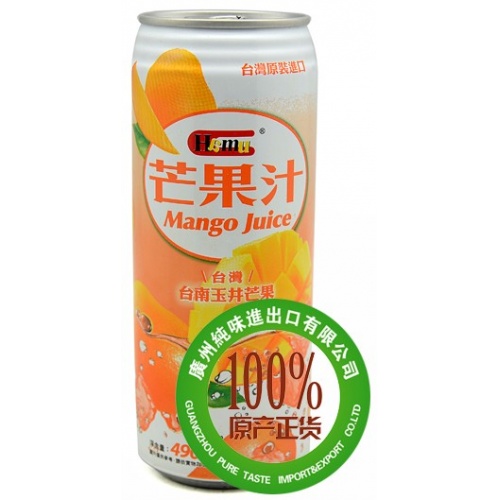 Hamu-芒果汁饮料490ml*24罐/件