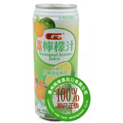Hamu-金桔柠檬汁饮料490ml*24罐/件