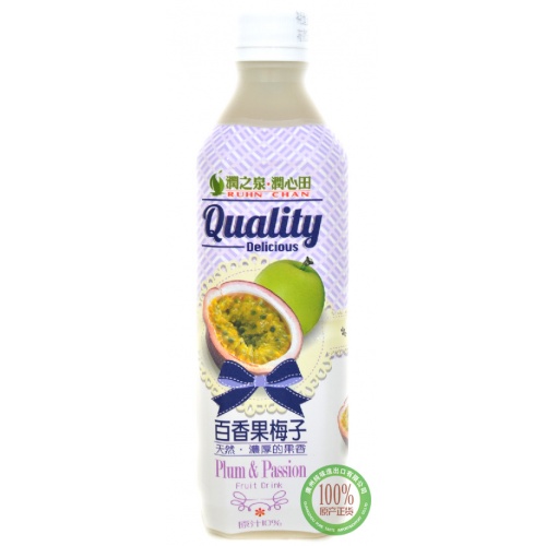 润之泉润心田百香果梅子汁饮料480ml*24瓶/件