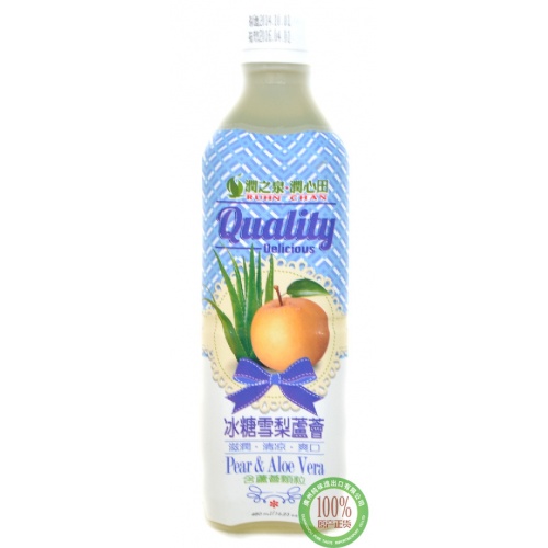 润之泉润心田冰糖雪梨芦荟饮料480ml*24瓶/件