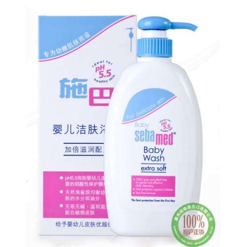 施巴婴儿洁肤浴露400ml*6瓶/组