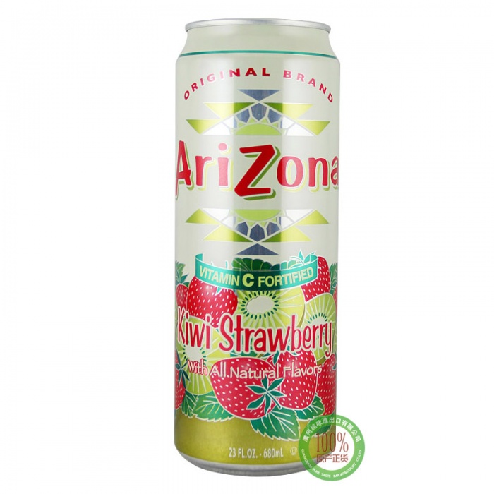 亚利桑那猕猴桃草莓水果汁饮料680ml*24瓶/组