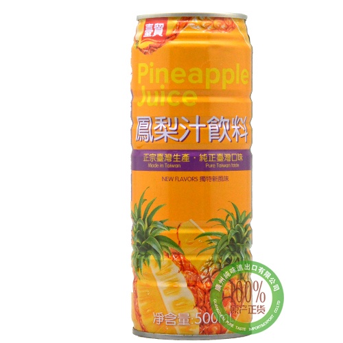 台贸菠萝汁饮料500ml*24罐/件