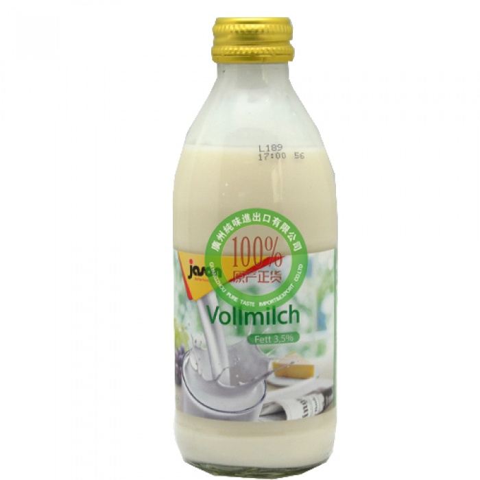 捷森全脂牛奶240ml*20瓶/件