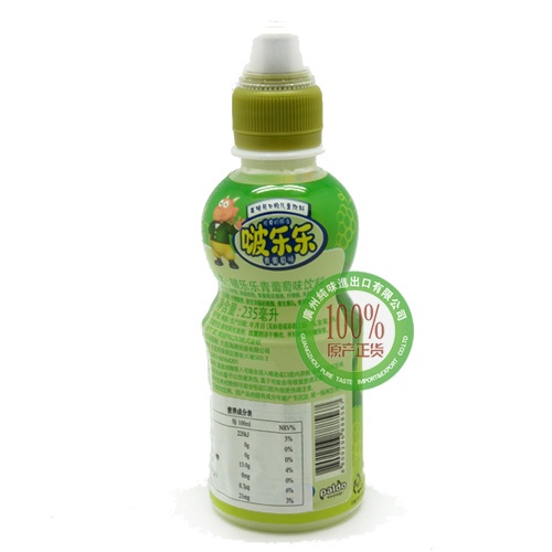 啵乐乐青葡萄味饮料 235ml*24瓶/件