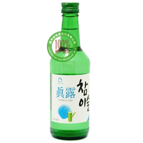 新真露竹炭酒（蒸馏酒,酒精度16.9%VOI）360ml*20瓶/件