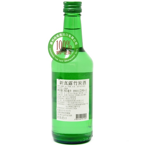 新真露竹炭酒（蒸馏酒,酒精度16.9%VOI）360ml*20瓶/件