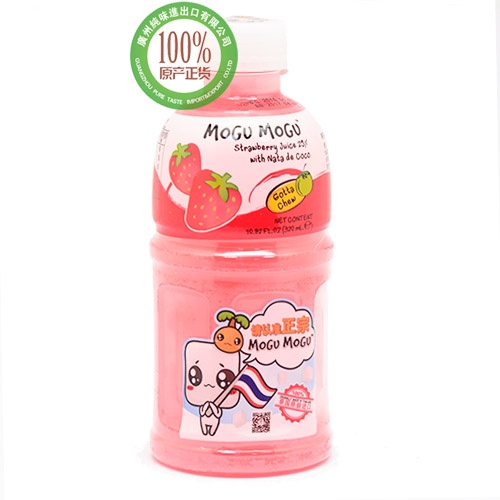 摩咕摩咕椰肉草莓汁饮料320ml*24瓶/件