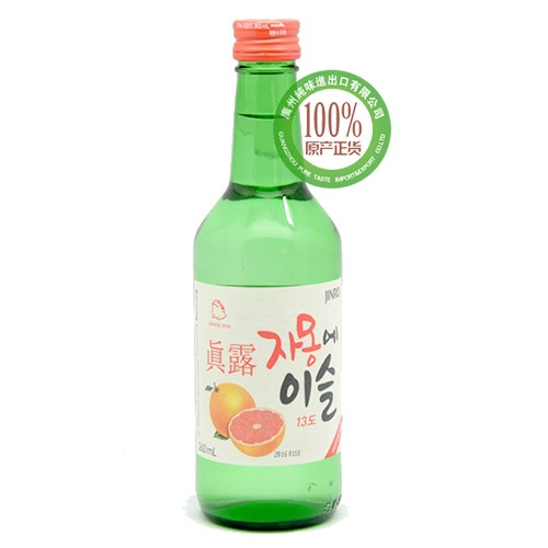 真露西柚味利口酒（配制酒,酒精度13%VOI）360ml*20瓶/件