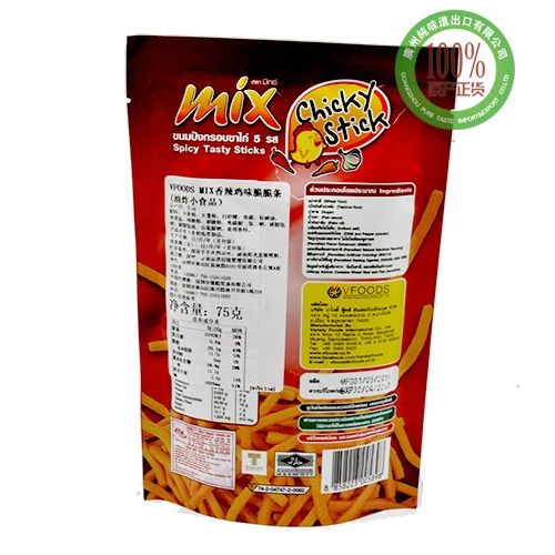 VFOODS MIX香辣鸡味脆脆条75g*48袋/件