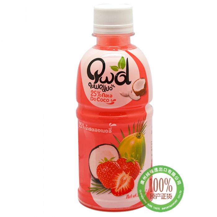 趣味草莓味饮料（含椰果）320ml*24瓶/件