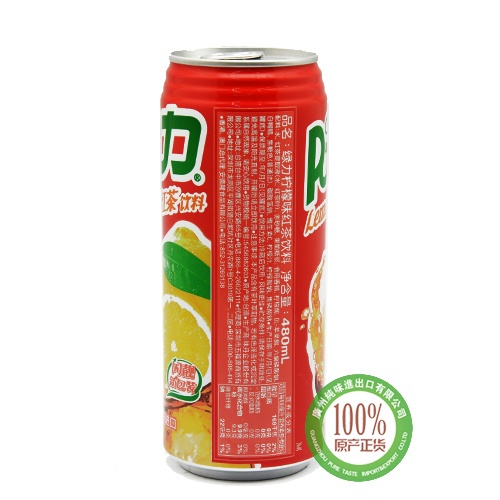绿力柠檬红茶480ml*24瓶/件
