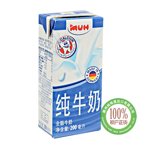 甘蒂牧场全脂牛奶200ml*24盒/件