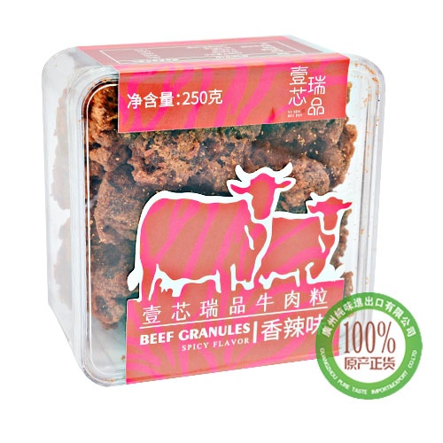 壹芯瑞品牛肉粒-香辣味200g 1*12...