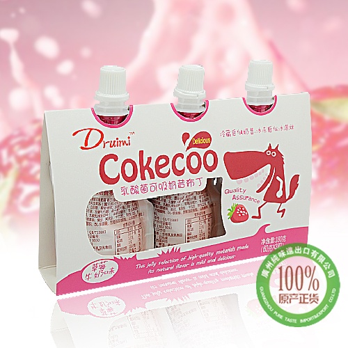 Doremi（哆瑞咪）乳酸菌可吸奶昔布丁草莓牛奶味180g（60g*3支）*20组/件