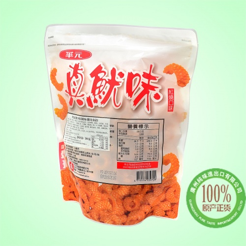 华元真鱿味红烧口味（膨化食品）200g*6包/件