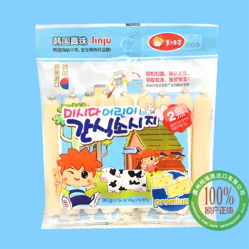 美时多 牛奶奶酪鳕鱼肠90g（10g*9支）*30包/组
