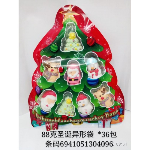 金稻谷圣诞异形袋装（圣诞树）棉花糖88g*36袋/件