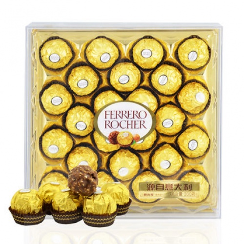 费列罗中文版棒果威化巧克力(金莎T24粒)300g*4盒/件