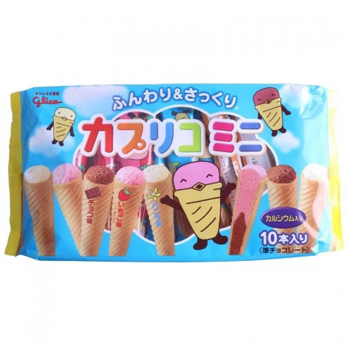 日本格力高什锦奶油味夹心甜筒饼干87g*12包/件