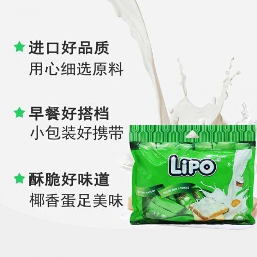 lipo椰子味面包干300g*16包/件