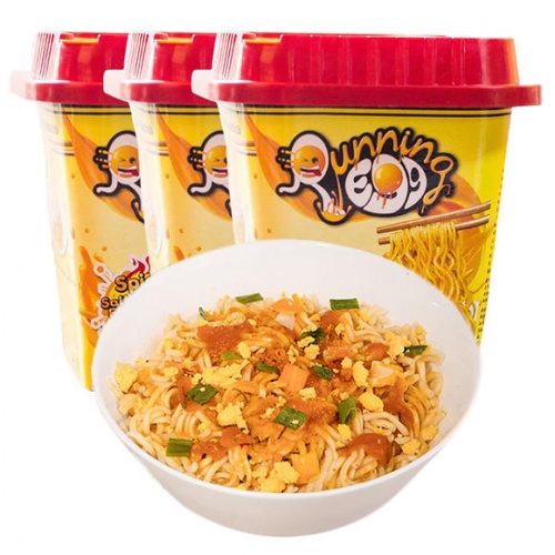 奔跑吧蛋蛋香辣咸蛋黄风味拌面92g*12杯/箱