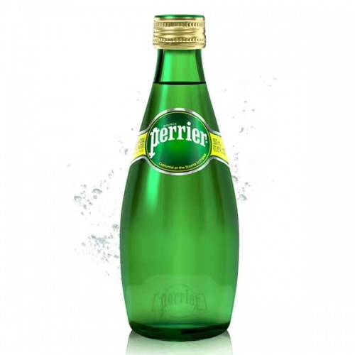 Perrier巴黎水充气天然矿泉水原味（中文版）330ml*24瓶/件