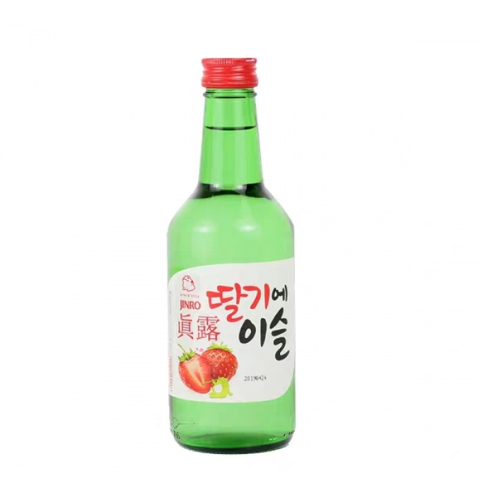 真露草莓味利口酒（配制酒,酒精度13%VOI）360ml*20瓶/件