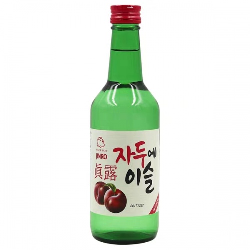 真露李子味利口酒（配制酒,酒精度13%VOI）360ml*20瓶/件