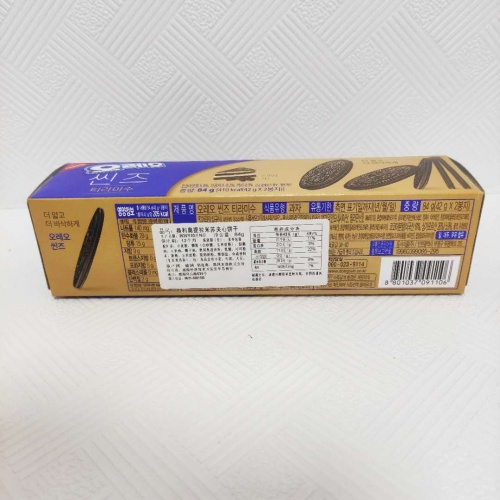韩国OREO奥利奥提拉米苏味夹心饼84g*24盒/件