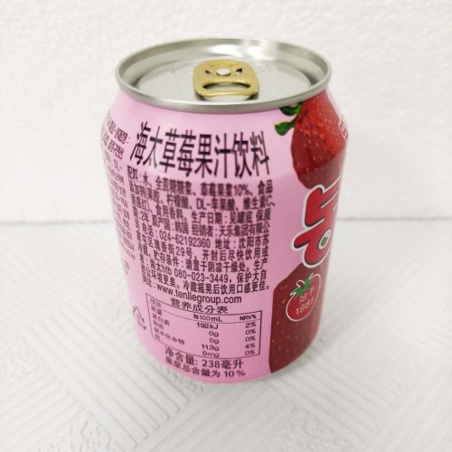 海太草莓果汁饮料238ml*12罐*6盒/件