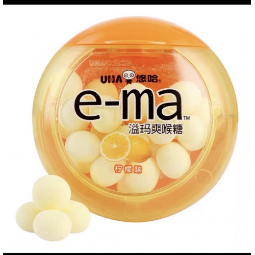 UHA悠哈e-ma溢玛沁爽糖柠檬味33g...