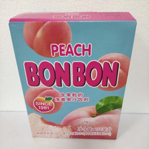海太桃果粒果汁饮料238ml*12罐*6盒/组