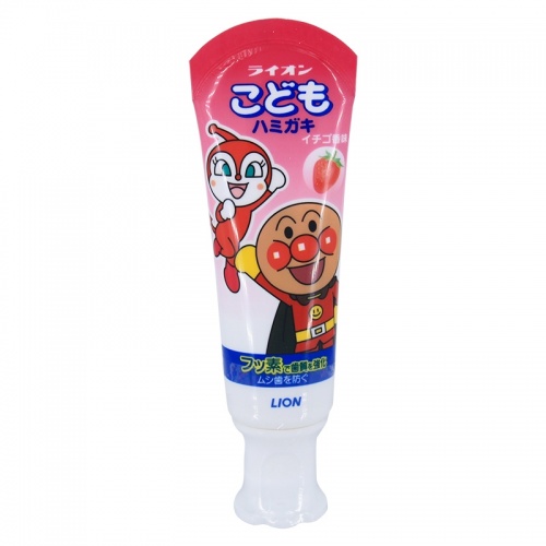 狮王儿童牙膏面包超人可吞咽草莓味 40g*10支/组