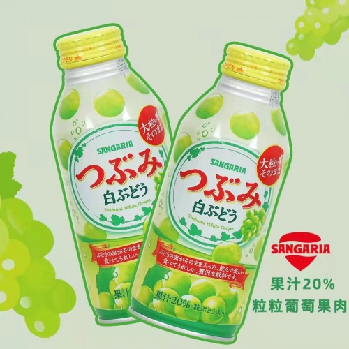 三佳利青葡萄果粒饮料380ml*24罐/...