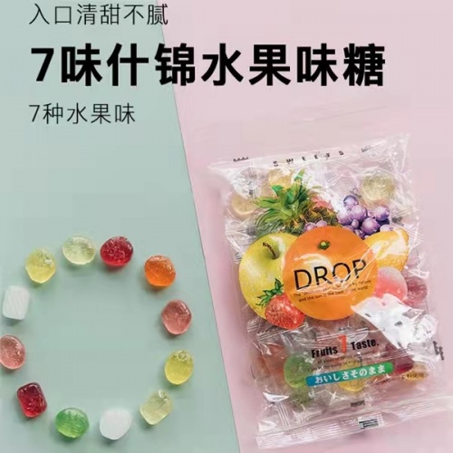 秋山7味什锦水果糖86g*10包/组