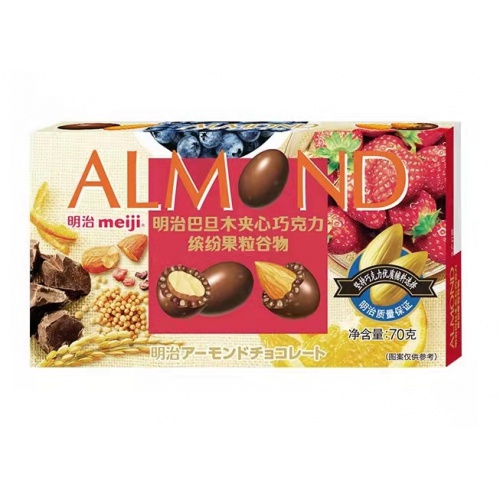 明治巴旦木夹心巧克力（缤纷果粒谷物味）7...