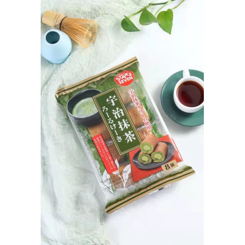 STARS SEVEN(星七牌）抹茶奶油味夹心蛋卷136g*12包/件