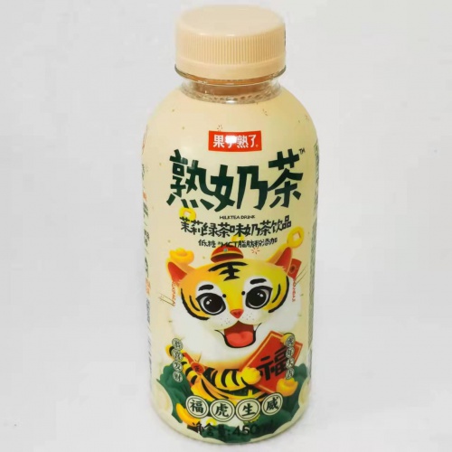 果子熟了熟奶茶茉莉绿茶味奶茶饮料450ml*15瓶/件