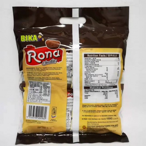 BIKA巧克力味小熊饼干150g(25g*6包）*12袋/件