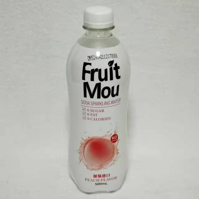 果乐汾水蜜桃味苏打气泡水500ml*24瓶/件