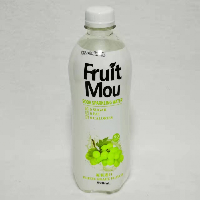 果乐汾白葡萄味苏打气泡水500ml*24瓶/件