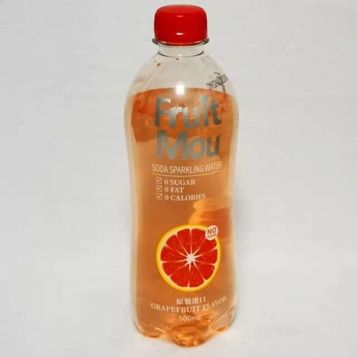 果乐吩橙色西柚味苏打气泡水500ml*24瓶/件