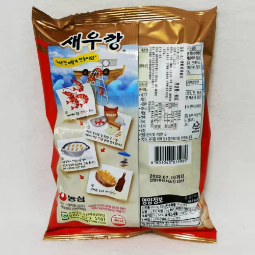 农心鲜虾条膨化90g*20包/件