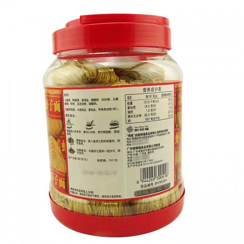 寿桃牌传统虾子面880g*6桶/件