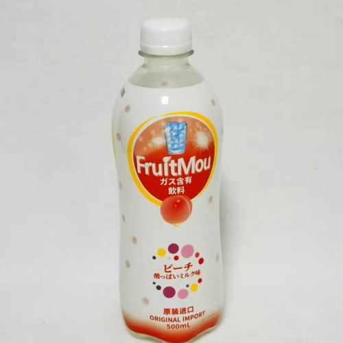 果乐吩含气水蜜桃酸乳味饮料500ml*24瓶/件