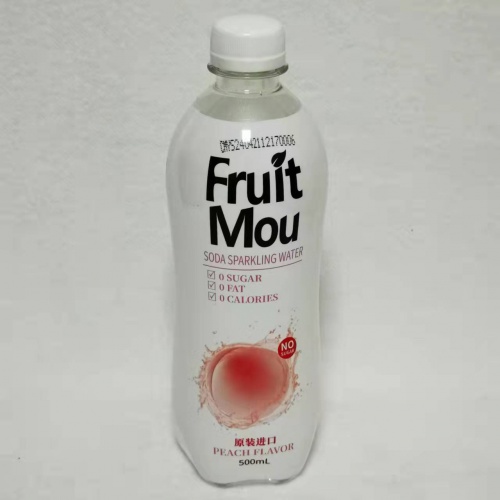 果乐汾水蜜桃味苏打气泡水500ml*24瓶/件