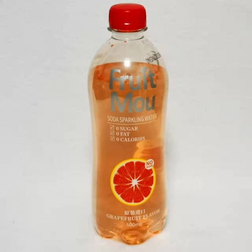 果乐吩橙色西柚味苏打气泡水500ml*24瓶/件